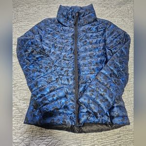 GAP blue leopard puffer